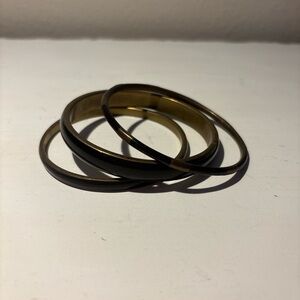 Set of Gold and Black Bangles